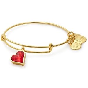 Alex and Ani 'Heart of Strength' Charm Bangle Bracelet NWOT